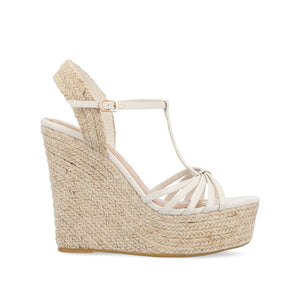 YARA ESPADRILLE WEDGE HEELED SANDALS - Off White