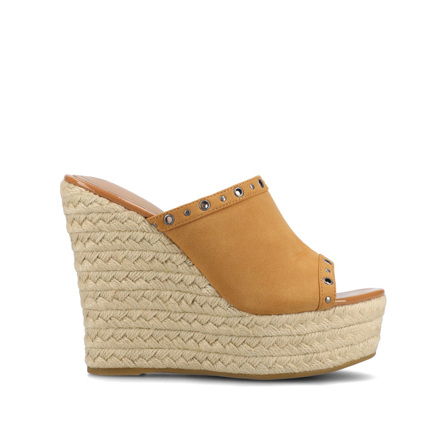 YARI ESPADRILLE WEDGE SANDALS - Cognac