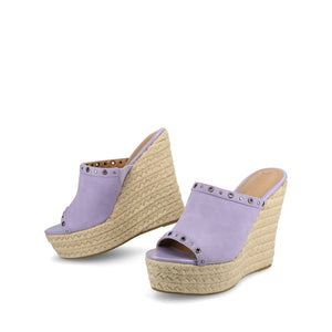 YARI ESPADRILLE WEDGE SANDALS - Lilac