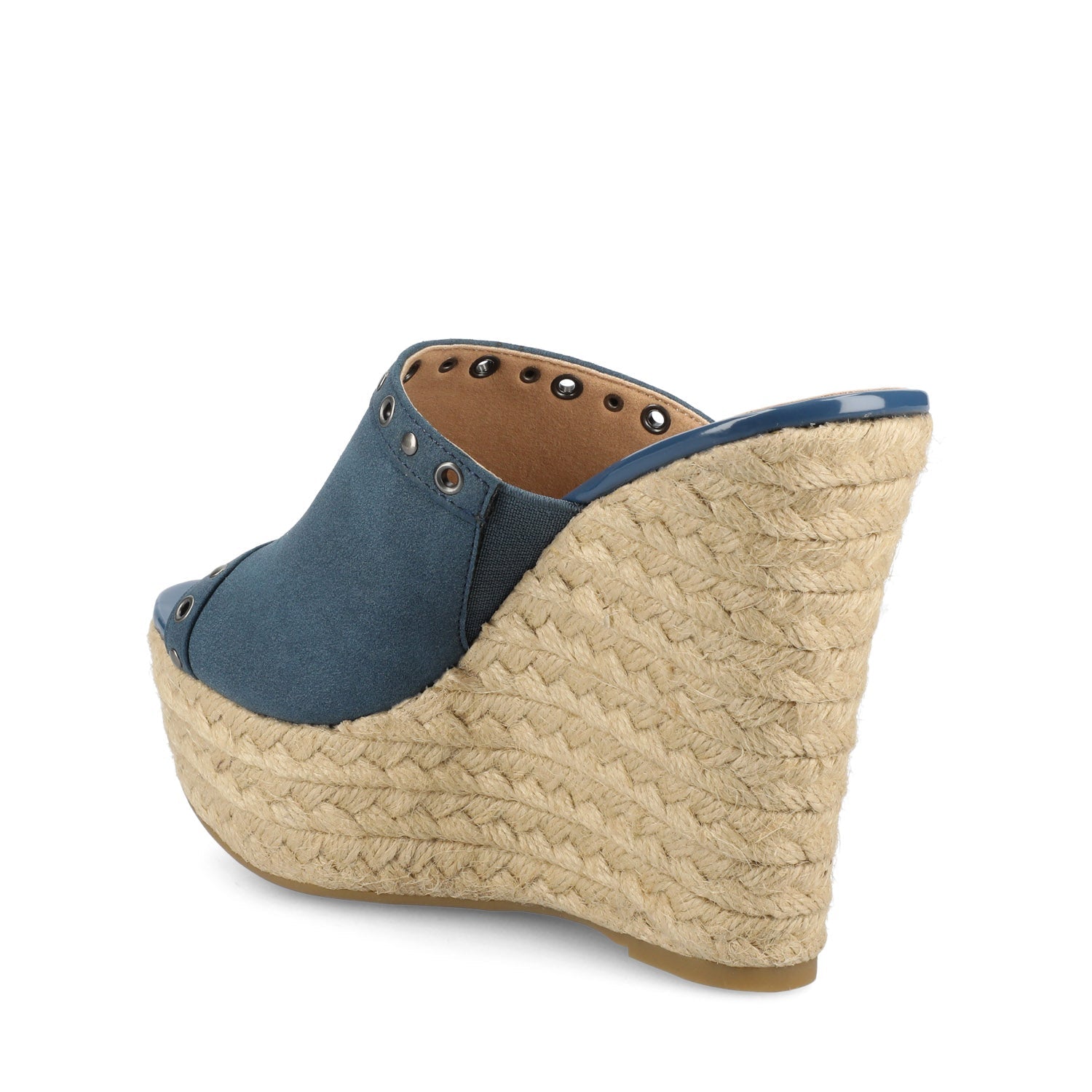 YARI ESPADRILLE WEDGE SANDALS - Navy Nubuck