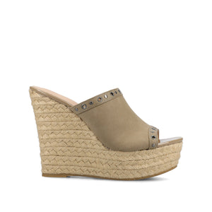 YARI ESPADRILLE WEDGE SANDALS - Taupe