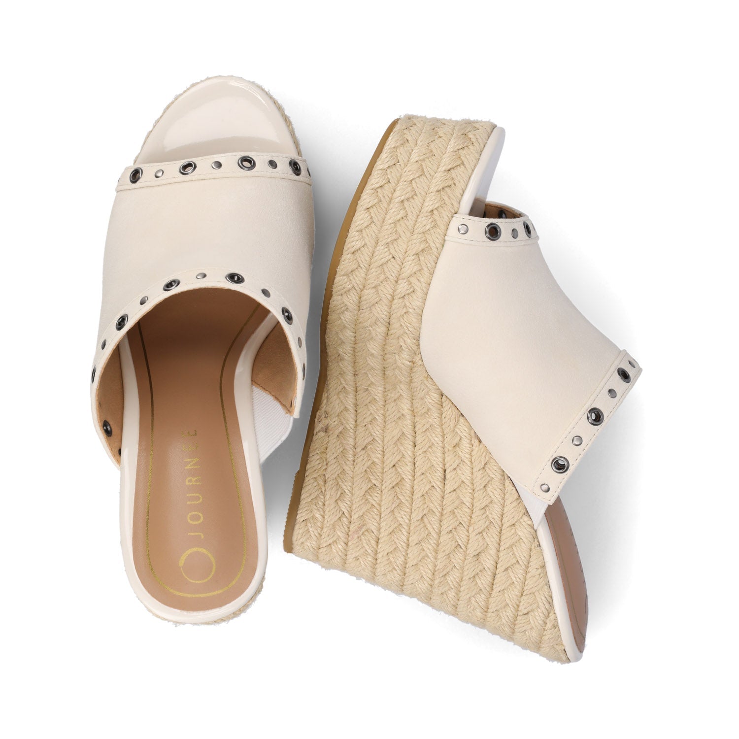 YARI ESPADRILLE WEDGE SANDALS - White