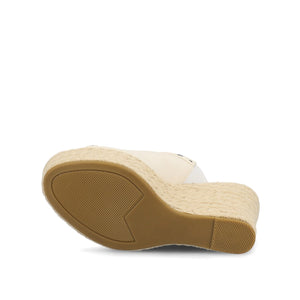 YARI ESPADRILLE WEDGE SANDALS - White