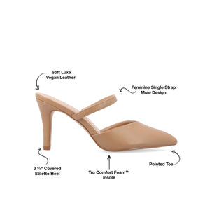 YVON STILETTO PUMP HEELS IN WARM SHADES - Caramel