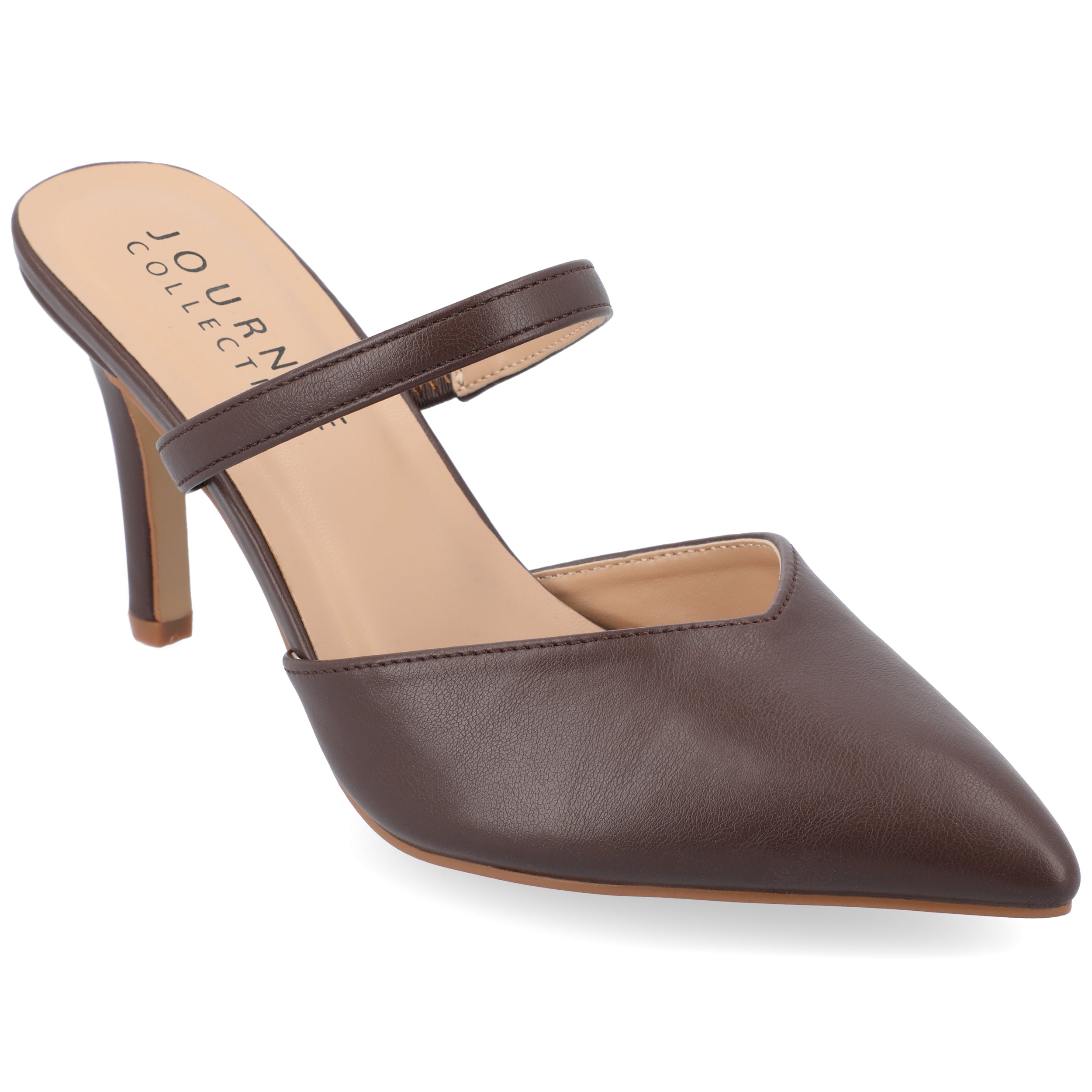 YVON COOL SHADE STILETTO PUMP HEELS IN WIDE - Mahogany