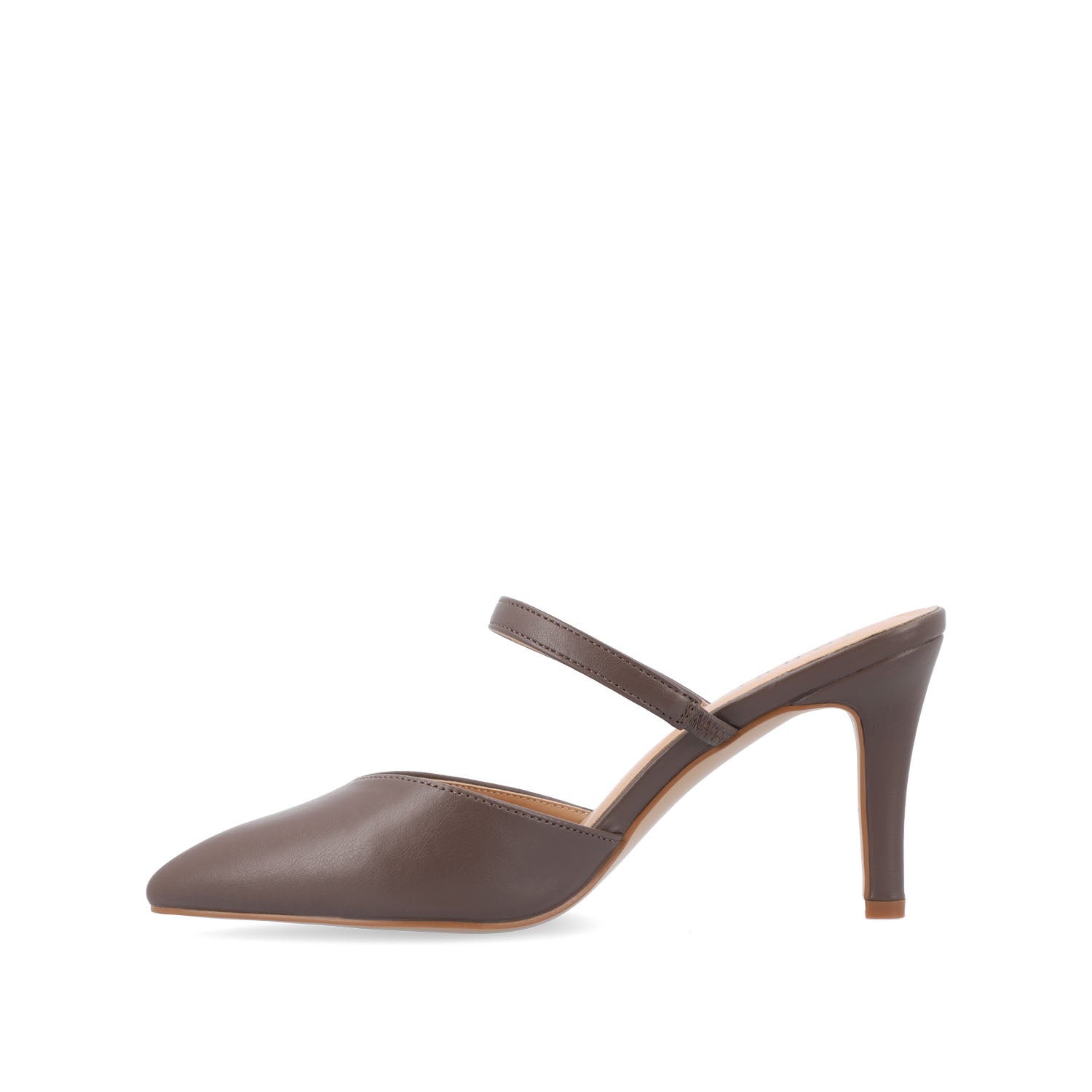 YVON STILETTO PUMP HEELS IN WARM SHADES - Truffle