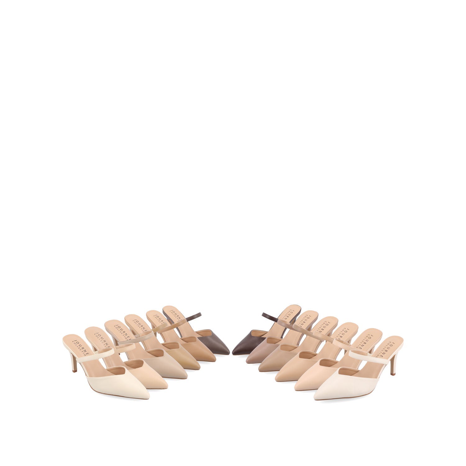 YVON WARM SHADE STILETTO PUMP HEELS IN NARROW - Truffle