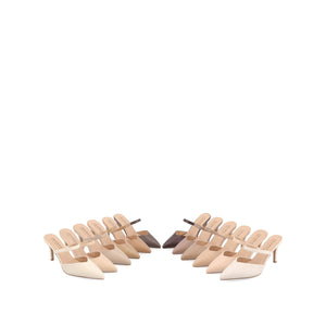 YVON STILETTO PUMP HEELS IN WARM SHADES - Caramel