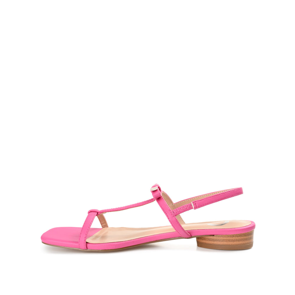 ZAIDDA T STRAP SANDALS IN PATENT