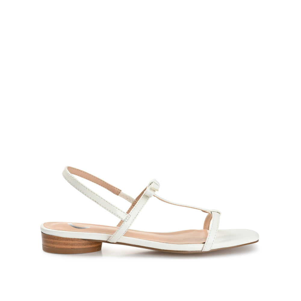 ZAIDDA T STRAP SANDALS IN PATENT