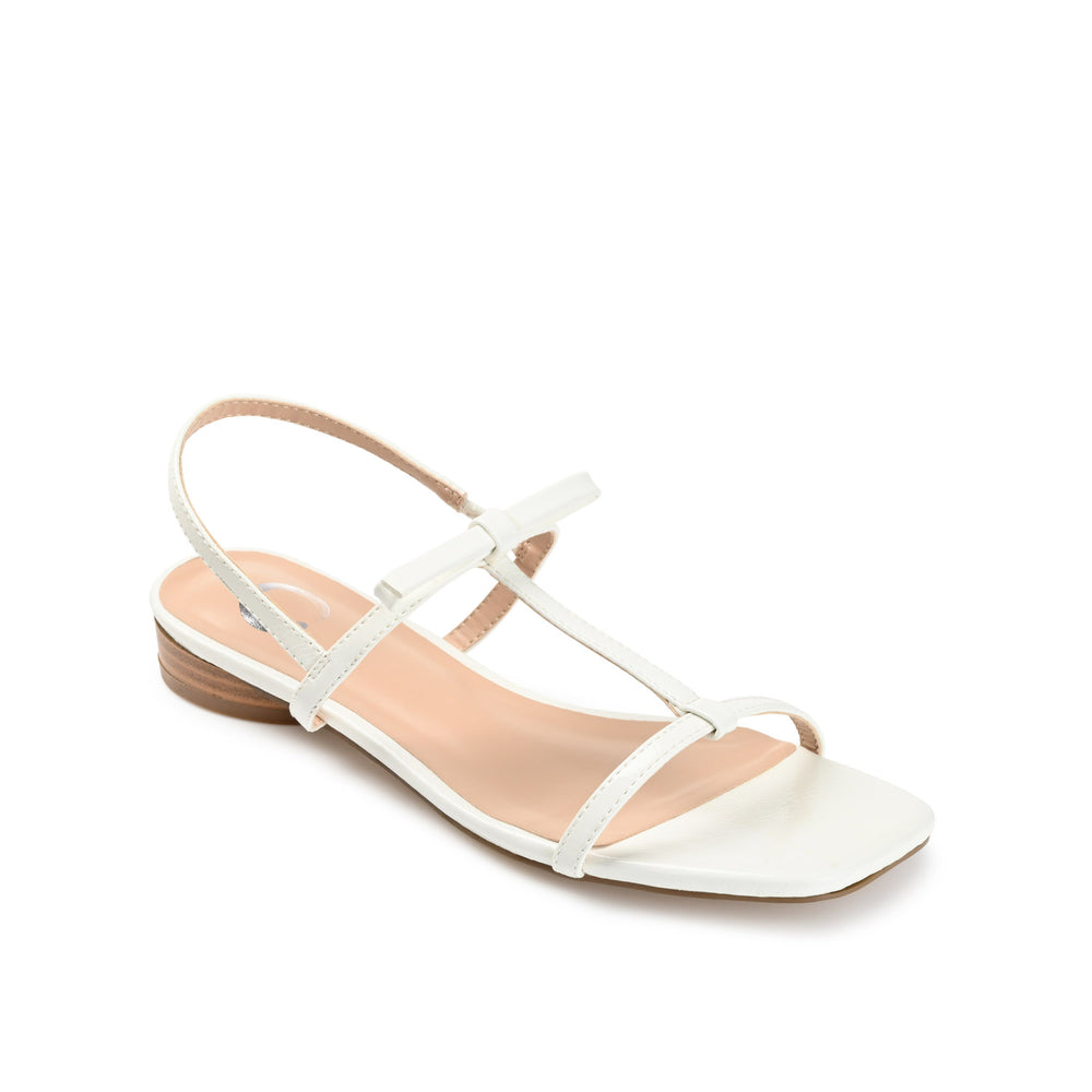 ZAIDDA T STRAP SANDALS IN PATENT