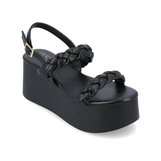 ZANNAH PLATFORM SANDALS IN FAUX LEATHER