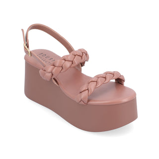 ZANNAH PLATFORM SANDALS IN FAUX LEATHER