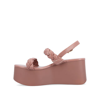 ZANNAH PLATFORM SANDALS IN FAUX LEATHER