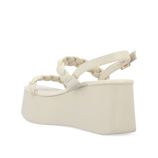 ZANNAH PLATFORM SANDALS IN FAUX LEATHER