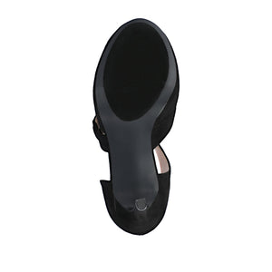 ZEERA STILETTO HEELS IN FAUX SUEDE - Black