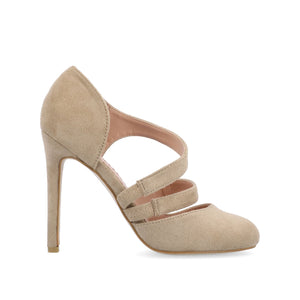 ZEERA STILETTO HEELS IN FAUX SUEDE - Taupe