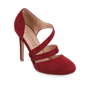 ZEERA STILETTO HEELS IN FAUX SUEDE - Wine