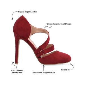 ZEERA STILETTO HEELS IN FAUX SUEDE - Wine