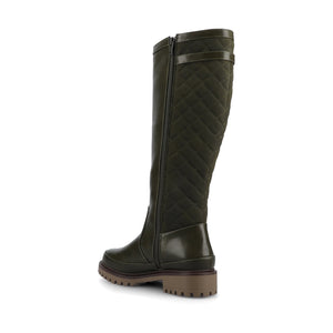 ZEMMIE QUILTED BOOTS - Olive