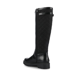 ZEMMIE QUILTED BOOTS IN WIDE CALF