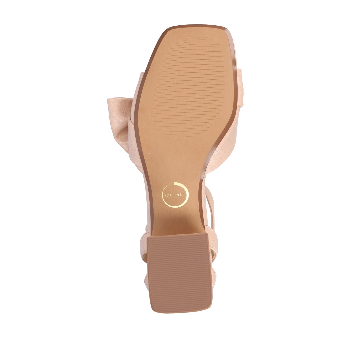 ZEVI STRAPPY BLOCK HEELS IN VEGAN LEATHER - Blush PU