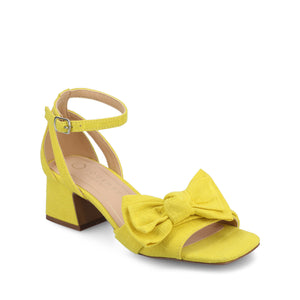 ZEVI STRAPPY BLOCK HEELS IN FABRIC - Mango