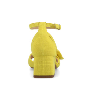 ZEVI STRAPPY BLOCK HEELS IN FABRIC IN WIDE - Mango