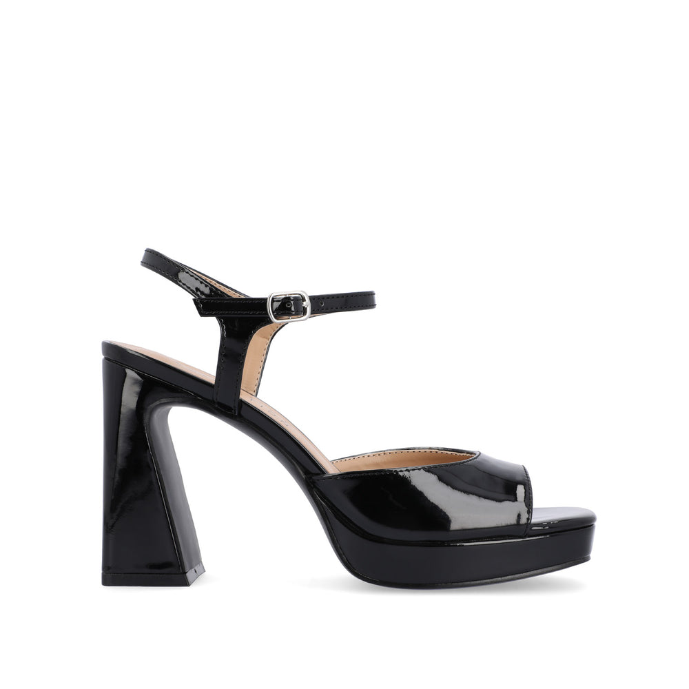 ZIARRE STRAPPY BLOCK HEELS IN PATENT