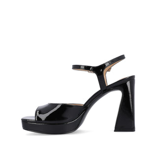 ZIARRE STRAPPY BLOCK HEELS IN PATENT