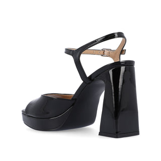 ZIARRE STRAPPY BLOCK HEELS IN PATENT