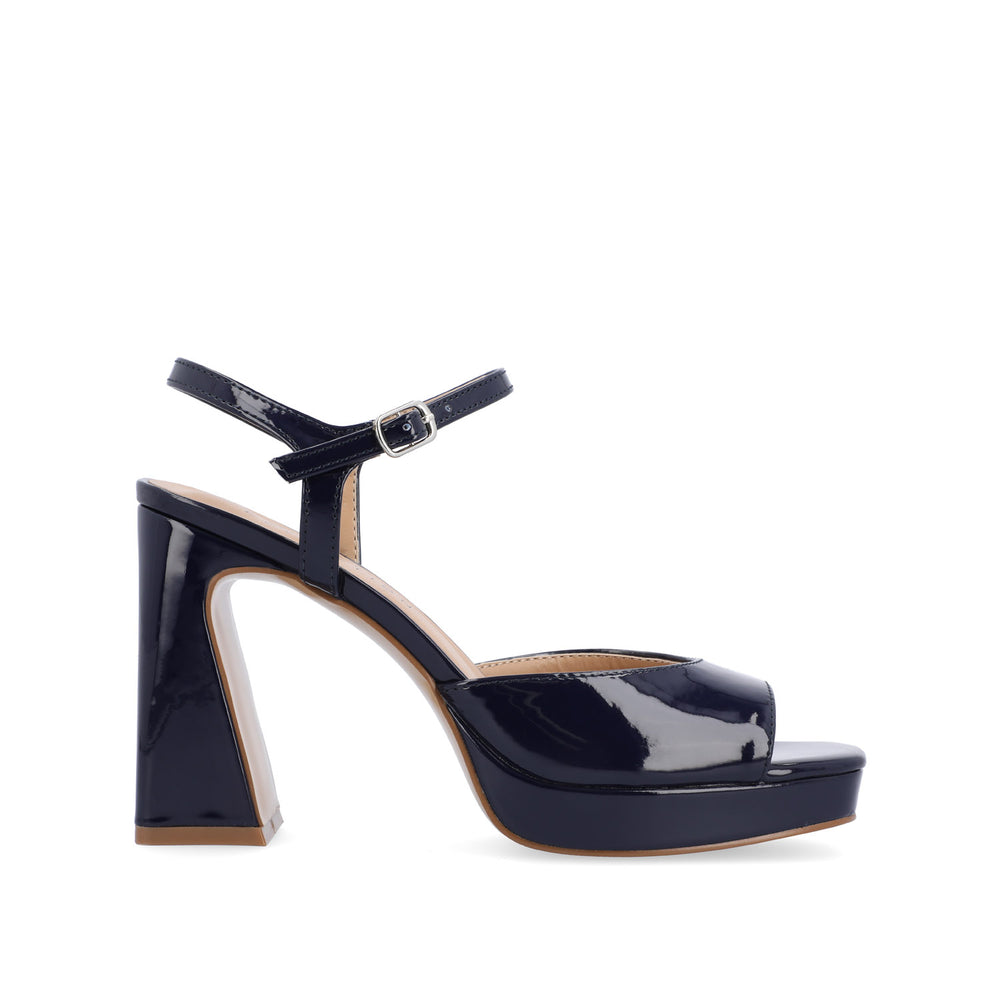 ZIARRE STRAPPY BLOCK HEELS IN PATENT