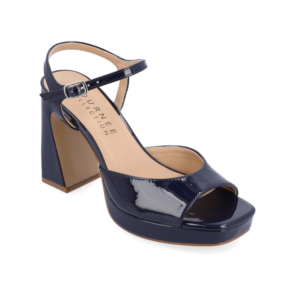 ZIARRE STRAPPY BLOCK HEELS IN PATENT