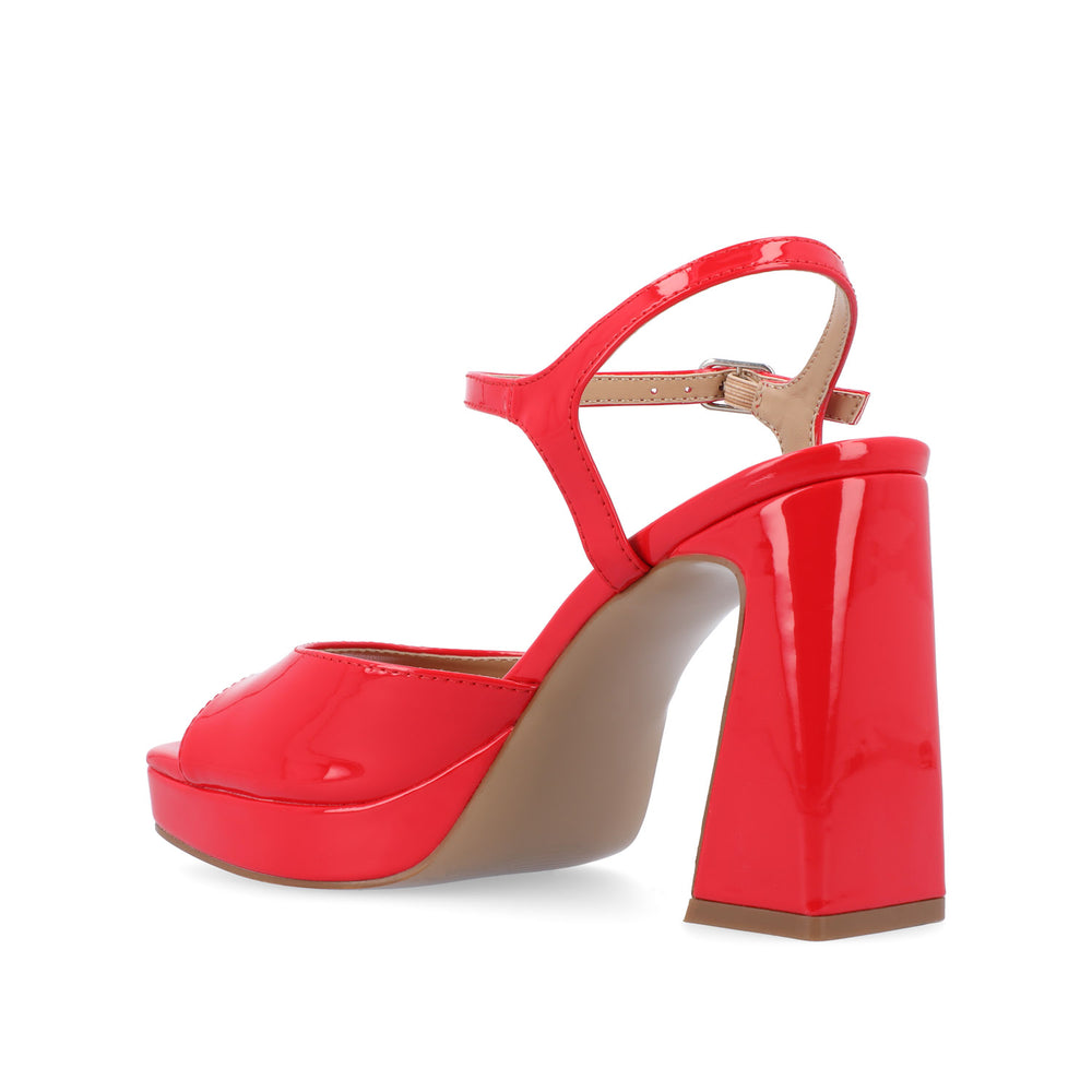 ZIARRE STRAPPY BLOCK HEELS IN PATENT