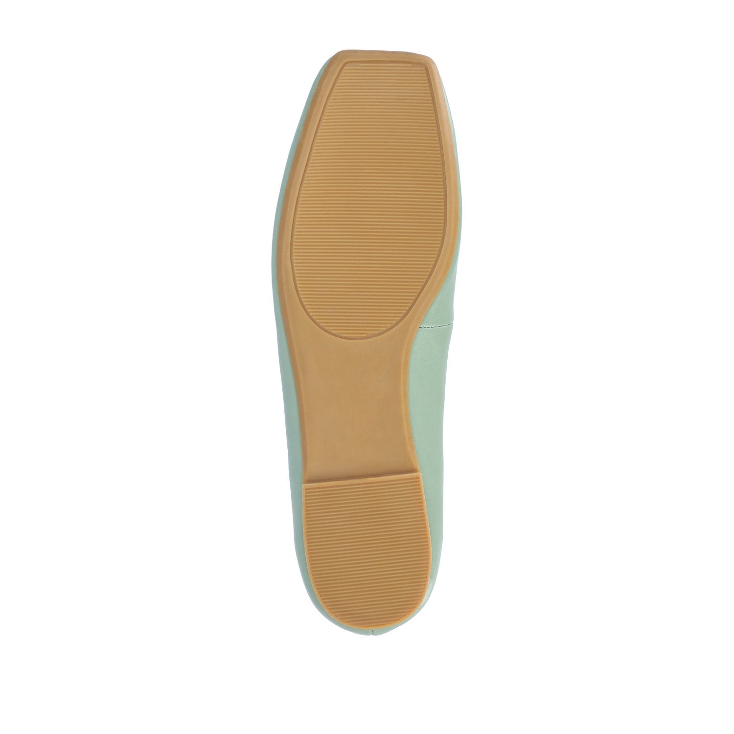 ZIMIA SQUARE TOE FLATS IN VEGAN LEATHER - Sage