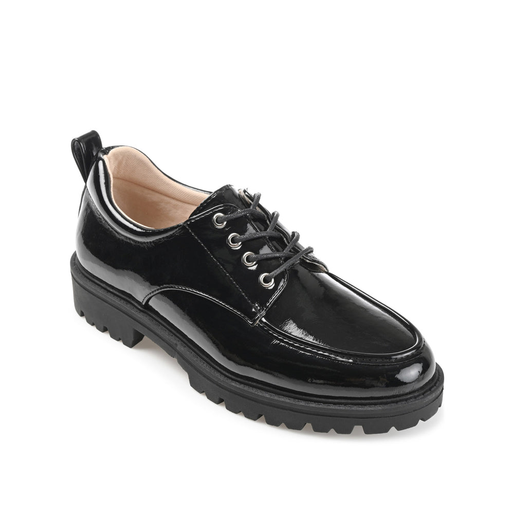 ZINA OXFORD LOAFER FLATS IN PATENT