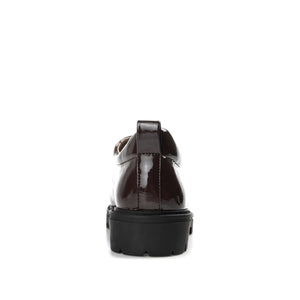 ZINA OXFORD LOAFER FLATS IN PATENT - Brown