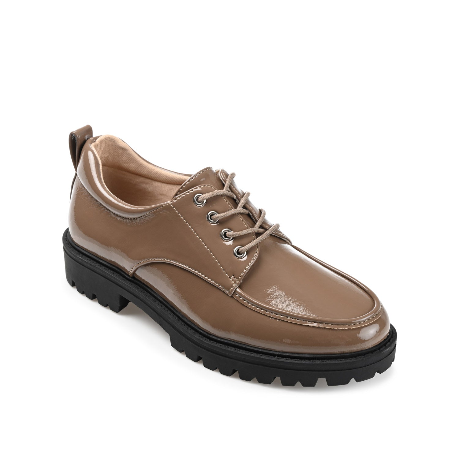 ZINA OXFORD LOAFER FLATS IN WIDE - Taupe