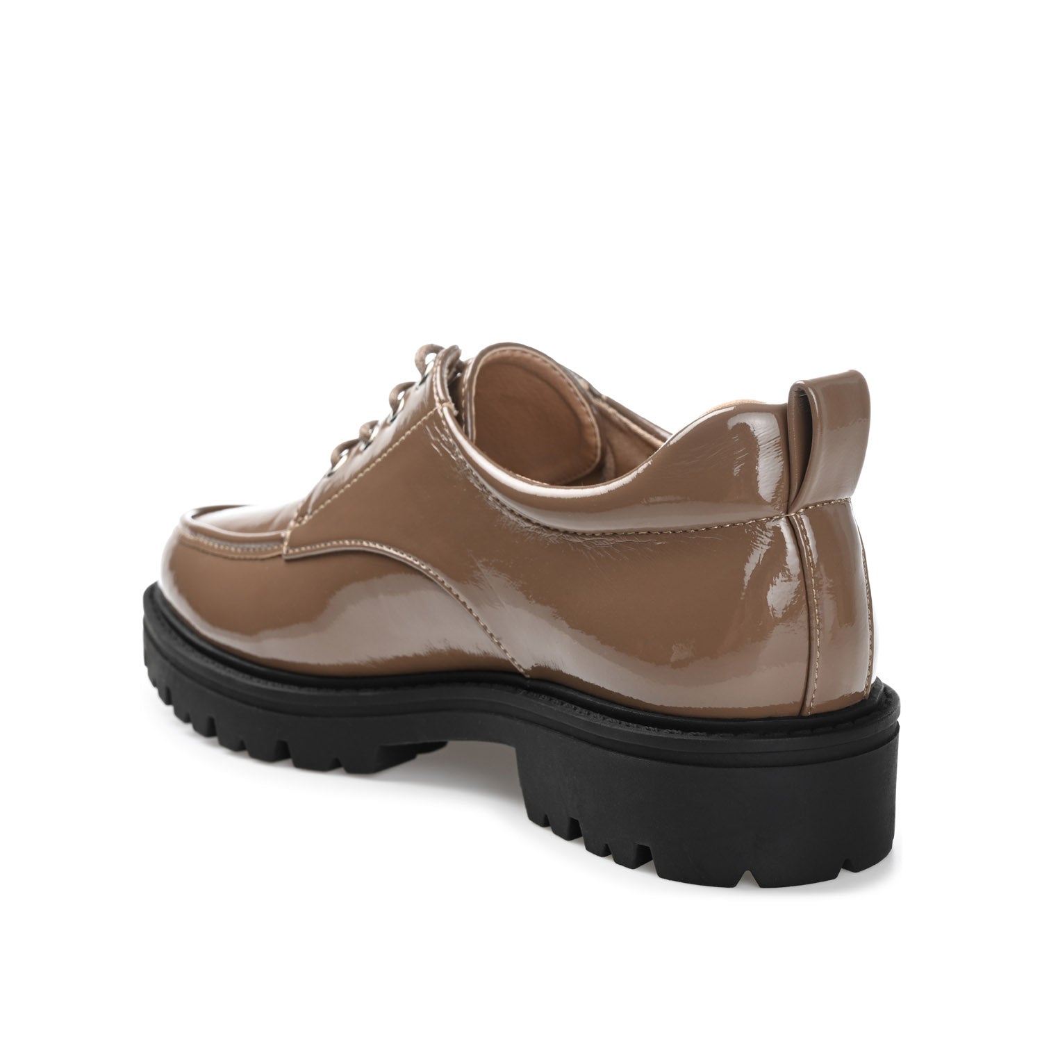 ZINA OXFORD LOAFER FLATS IN WIDE - Taupe