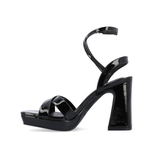 ZORANA STRAPPY HEELS IN PATENT - Black