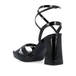 ZORANA STRAPPY HEELS IN PATENT