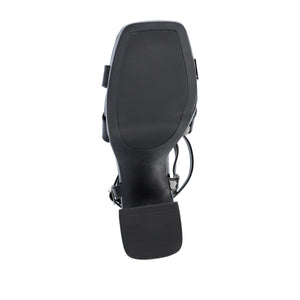 ZORANA STRAPPY HEELS IN PATENT - Black