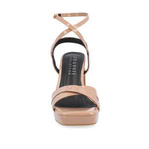 ZORANA STRAPPY HEELS IN PATENT - Nude