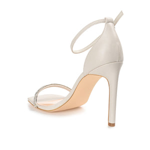ZOYA STRAPPY STILETTO HEELS IN VEGAN LEATHER - Off White