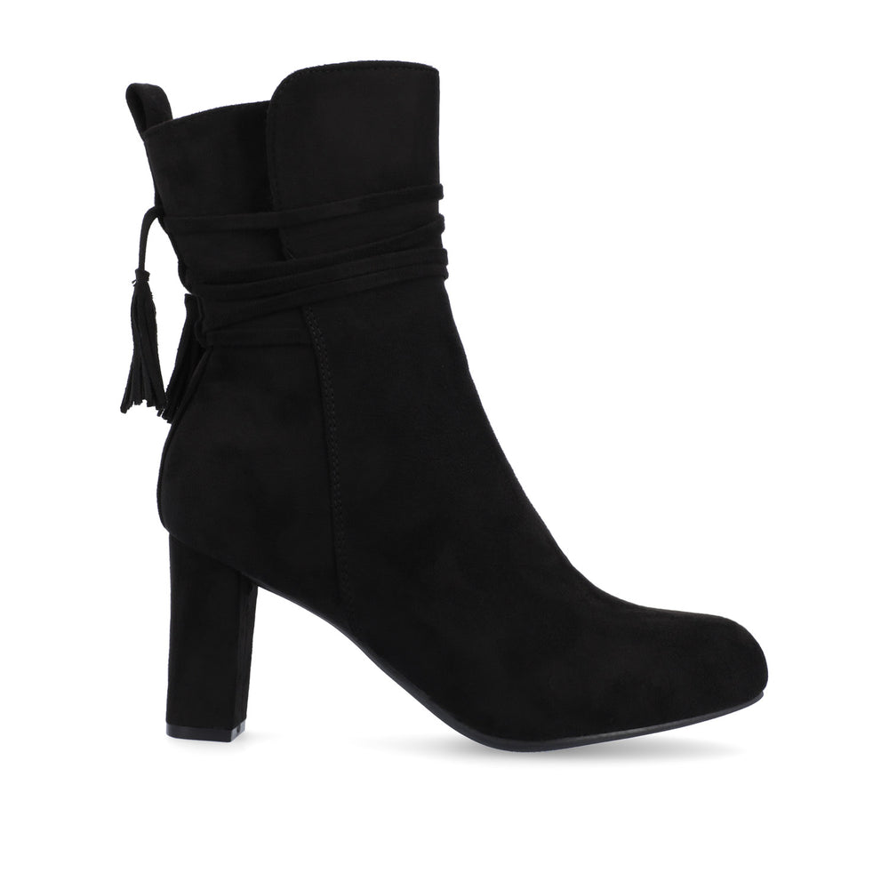 ZURI ZIP-UP BOOTIES IN FAUX SUEDE