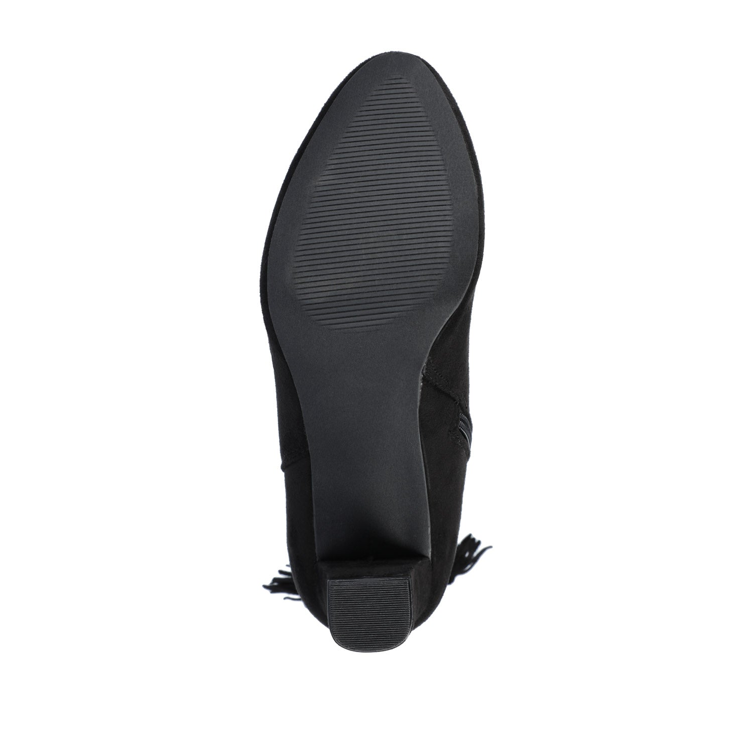 ZURI ZIP-UP BOOTIES IN FAUX SUEDE - Black