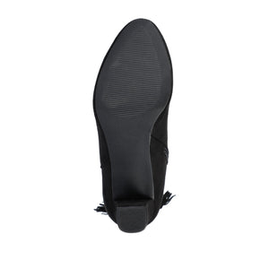 ZURI ZIP-UP BOOTIES IN FAUX SUEDE - Black