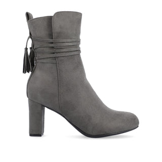 ZURI ZIP-UP BOOTIES IN FAUX SUEDE