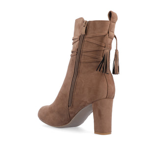 ZURI ZIP-UP BOOTIES IN FAUX SUEDE