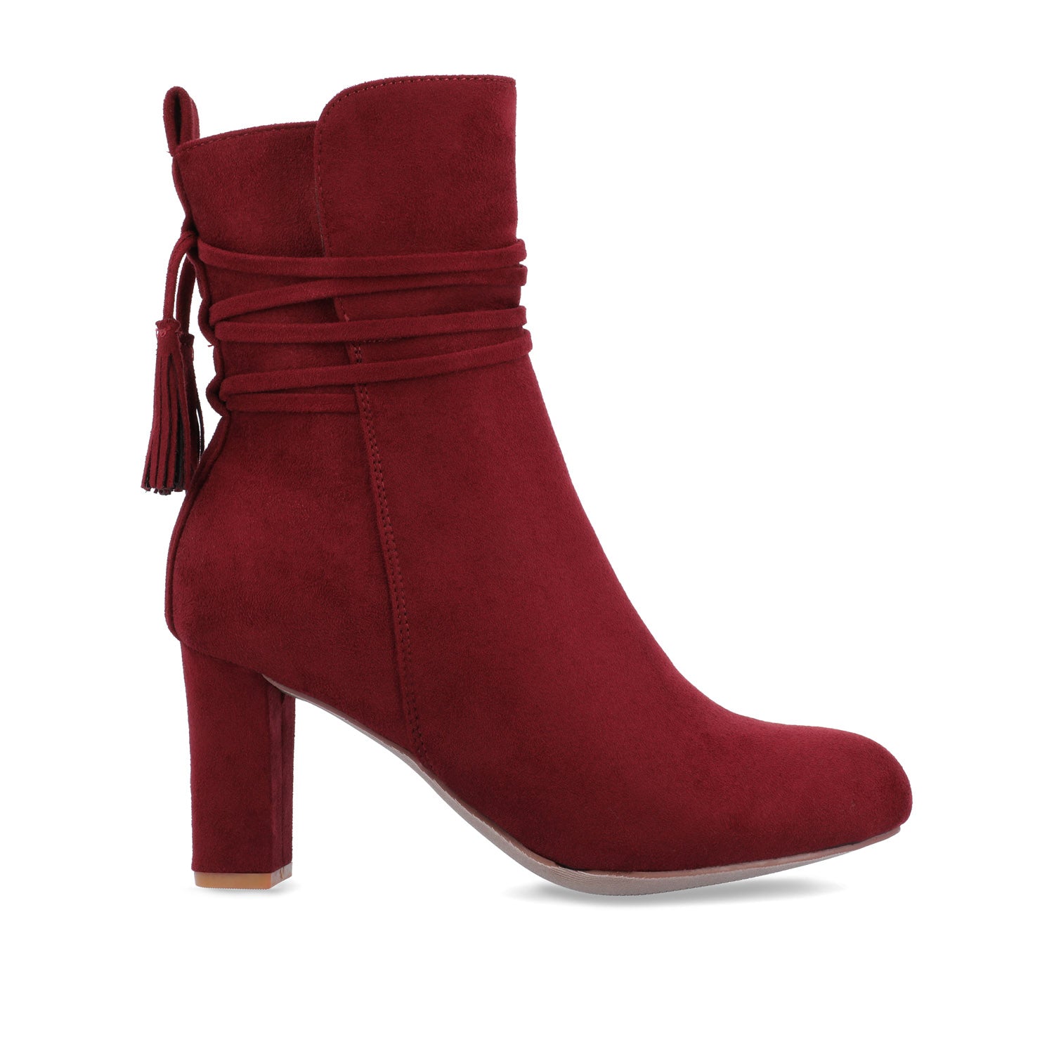 ZURI ZIP-UP BOOTIES IN FAUX SUEDE